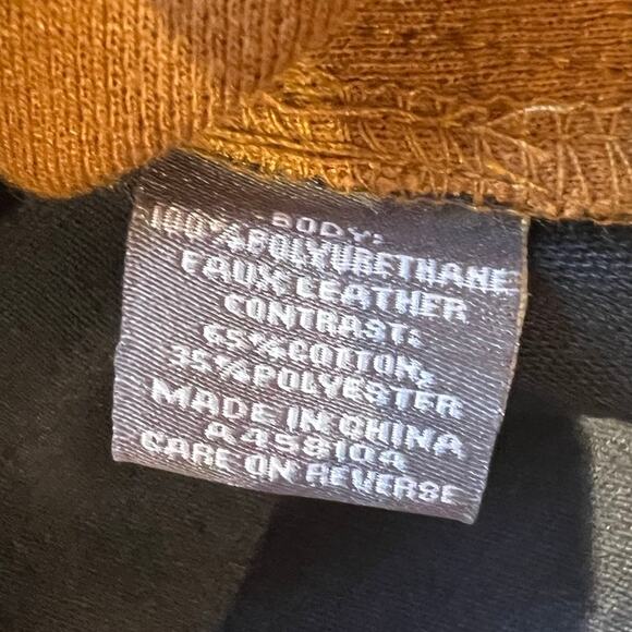 Kate & Mallory Brown Two Tone Faux Letter Jacket Size XL - Picture 6 of 6